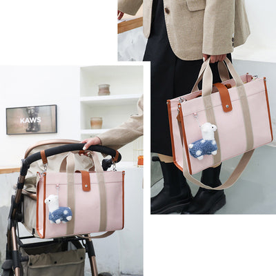 Multi-Slot Tote Bag Large Capacity Handbag for New Mom Shoping Beach Travel Purse