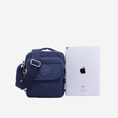 Triple Zip Waterproof Small Casual Crossbody Bag