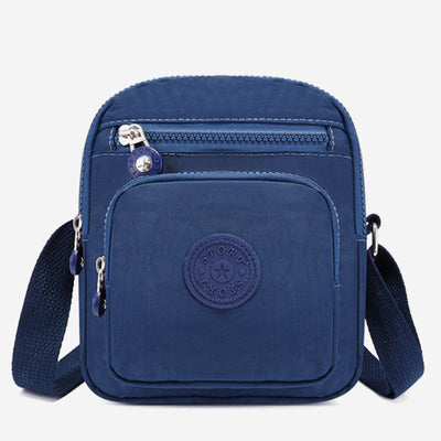 Lightweight Small Solid Color Crossbody Bag Multi-Pocket Cell Phone Purse