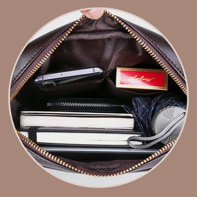 Classic Messenger Bag For Men Business Pu Leather Satchel Bag