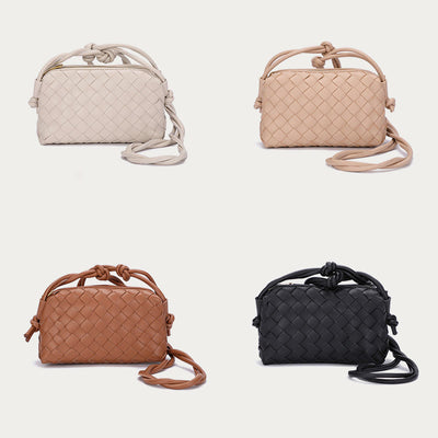 Crossbody Bag For Women Knitted Plaid Pattern Phone Bag