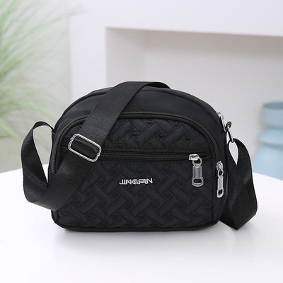 Oxford Lightweight Crossbody Bag Heart Diamond Pattern Soft Purse