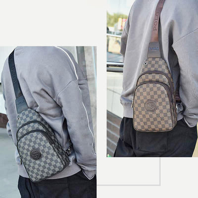 Men Outdoor Casual Travel Hiking Crossbody Chest Sling Bag One-Shoulder Strap
