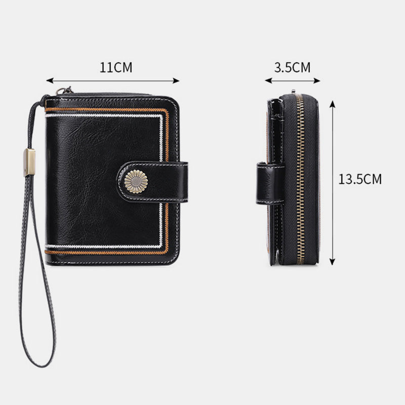 RFID Elegant Bifold Wallet Large Capacity Card Holder
