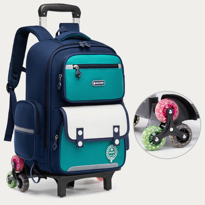 Backpack For Kids Spine Protection Breathable Large Rolling Schoolbag