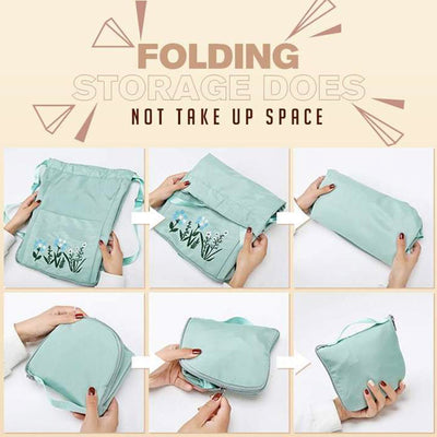 Large Capacity Waterproof Foldable Floral Embroidery Fitness Travel Backpack