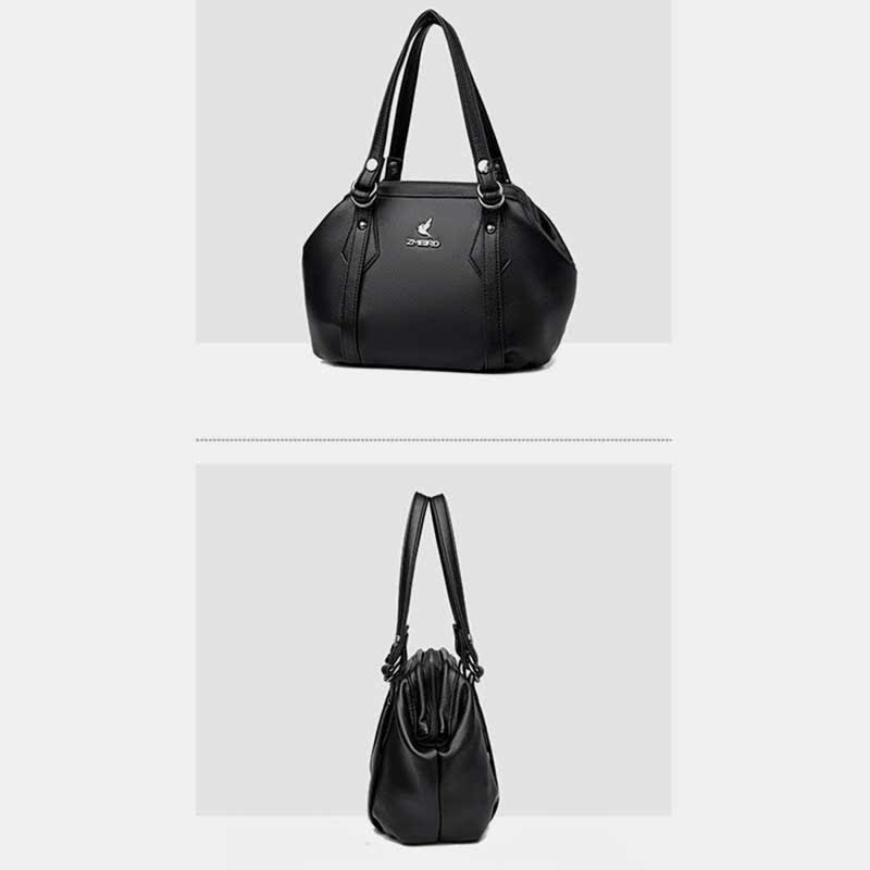 Shoulder Bag for Women Vegan Leather Tote Handbag with Zipper Closure