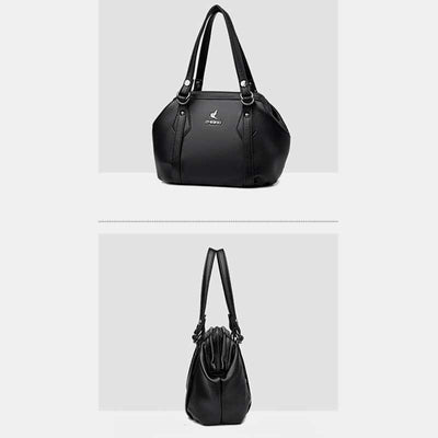 Shoulder Bag for Women Vegan Leather Tote Handbag with Zipper Closure