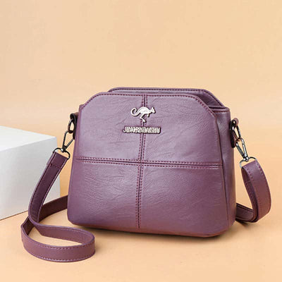 Multi-Compartment Small Casual Faux Leather Crossbody Bag Handbag
