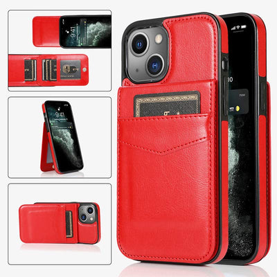 iPhone Wallet Case Quality Kickstand Phone Case with Multiple Card Slot