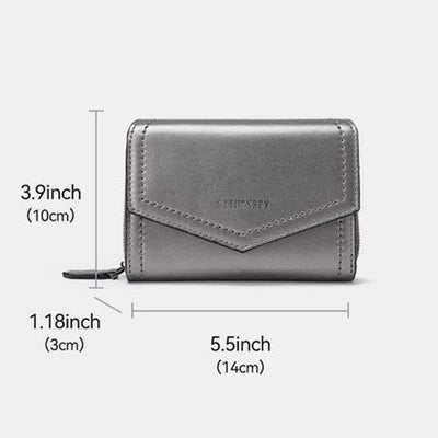 Women Short Bifold Wallet Faux Leather Purse RFID Blocking Card Holder