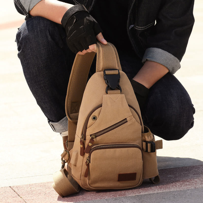 Sling Bag For Men Casual Travel Outdoor Hiking Crossbody Daypack