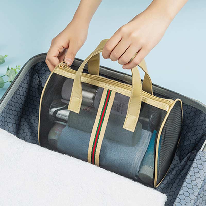 Large Capacity Protable Mesh Cosmetic Storage Bag