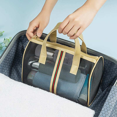 Large Capacity Protable Mesh Cosmetic Storage Bag