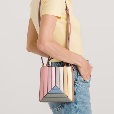 Handbag For Women Drawstring PU Leather Pleated Crossbody Shoulder Bag