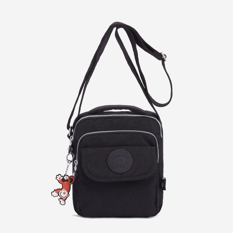 Triple Zip Waterproof Small Casual Crossbody Bag