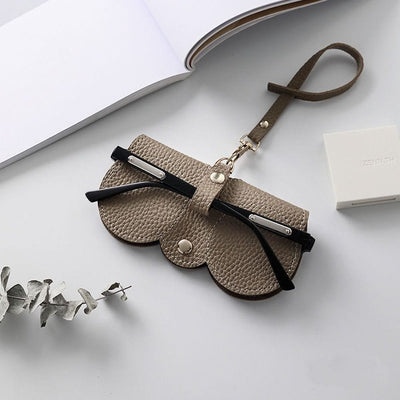 Storage Bag For Sunglasses Soft Leather Portable Simple Storage Case