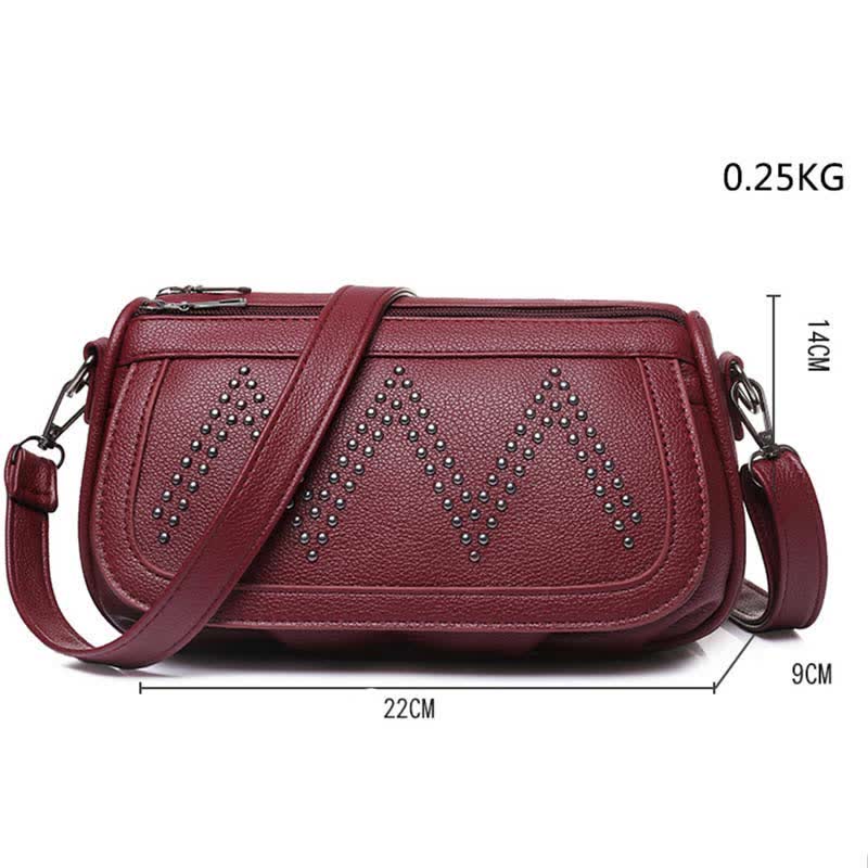 Fashion Rehinestone Shoulder Bag for Women Leather Satchel Crossbody Bag
