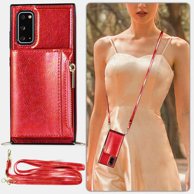 2-IN-1 Phone Case Wallet for iPhone/Samsung with Coin Purse Crossbody Strap