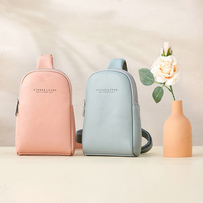 Lightweight Casual Sling Bag for Women PU Leather Small Crossbody Backpack