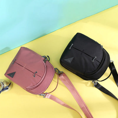 Double Layer Nylon Small Womens Mens Crossbody Bag Waterproof Lightweight Purse