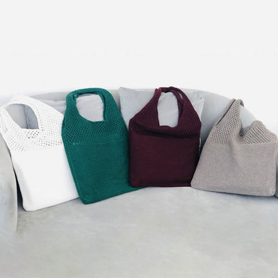 Tote Bag For Women Ethnic Style Wool Knitted Shoulder Bag