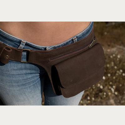Waist Bag For Outdoor Retro Buckle Utility Belt Bag