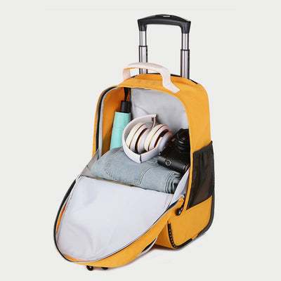 Dual Use Backpack For Travel Pull Rod Rolling Tote