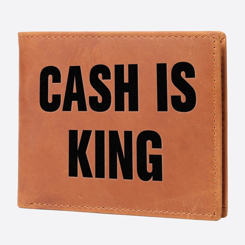 Cash Is King Ultra Thin Wallet For Men RFID Purse