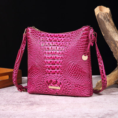 Crossbody Bag For Women Retro Crocodile Pattern Leather Dating Bag