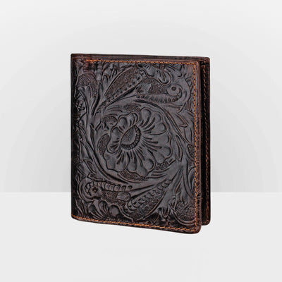 Real Leather Crocodile Engraved Wallet Retro Bifold Wallet