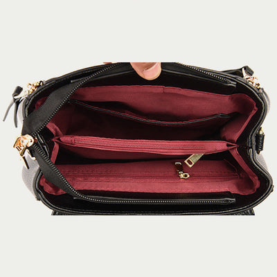 Classic Tote For Commuting Outing Minimalist Small Leather Handbag