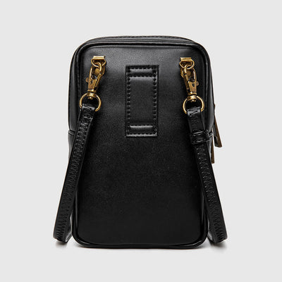 Phone Bag For Women Black Punk Style Portable Travel Bag