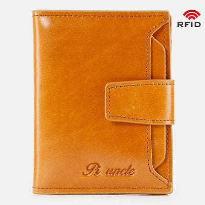 RFID Large Capacity Multi Card Leather Wallet