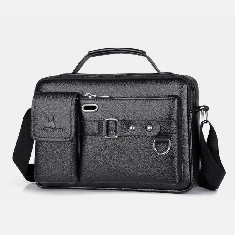 Retro Leather Satchel Messenger Bag for Men Traval Shoulder Bag