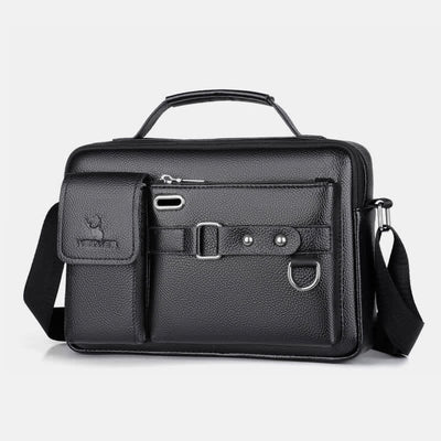 Retro Leather Satchel Messenger Bag for Men Traval Shoulder Bag