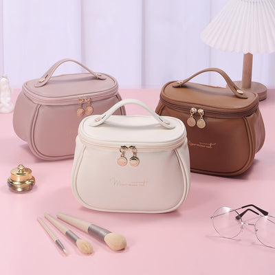 Minimalist Storage Bag Womens Travel Portable Leather Makeup Bag