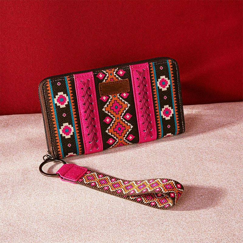 Bohemian Wallet Vintage Canvas Ethnic Style Small Clutch For Women