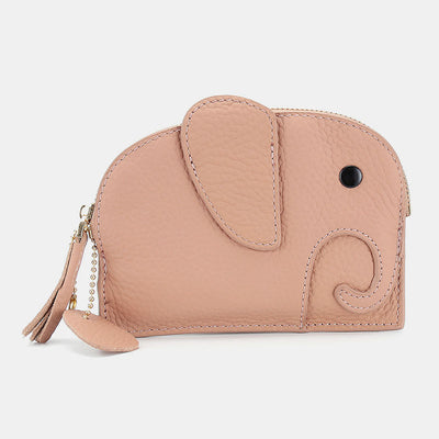 Cute Genuine Leather elephant coin bag Purse