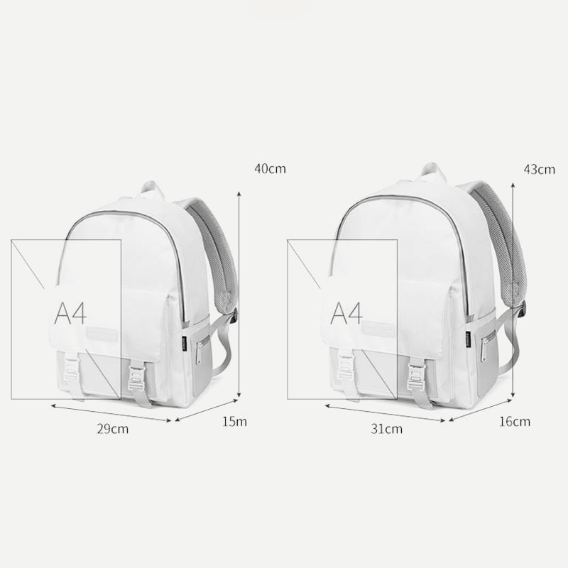 Unisex Large Capacity Backpack Basic Travel Daypack Laptop Bookbags Casual Backpack