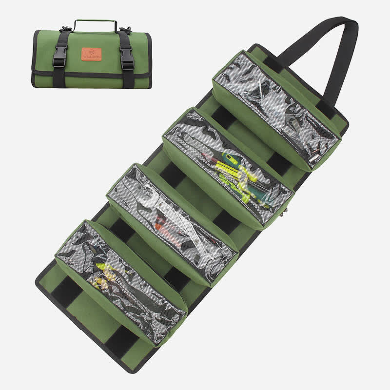Tool Roll Bag Heavy Duty Tool Organizer with 4 Removable Pouch