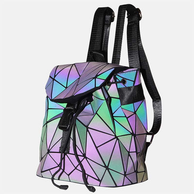 Geometric Luminous Backpack Reflective Bag