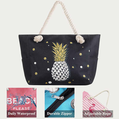 Tote For Daily Use Beach Travel Multi Function Canvas Bag