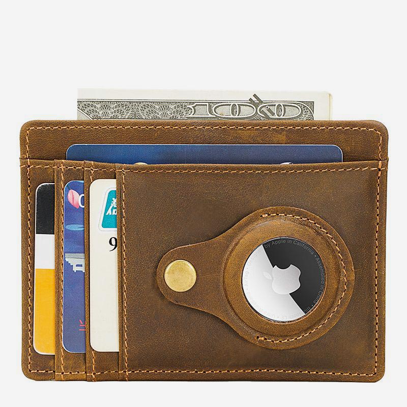 Lightweight RFID Vintage Airtag Card Holder