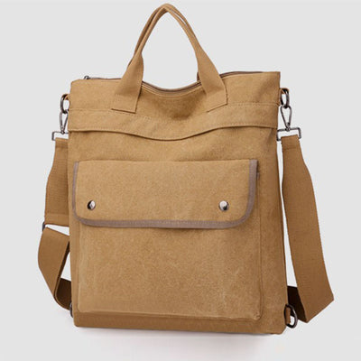 Multifunctional Large Capacity Canvas Handbag Backpack for Women Men Crossbody Shoulder Bag