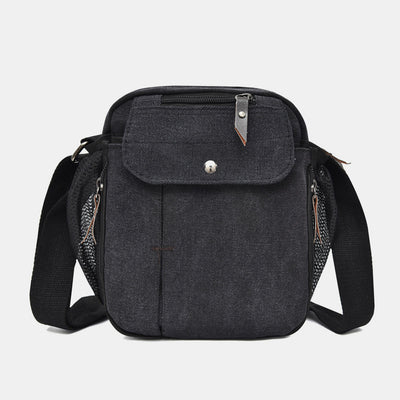 Mens Small Messenger Bag Multi-Slot Travel WorK Canvas Shoulder Bag