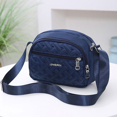 Oxford Lightweight Crossbody Bag Heart Diamond Pattern Soft Purse