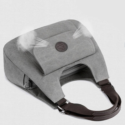Multi-Pocket Hobo Handbag Casual Canvas Tote Purse Shoulder Bag