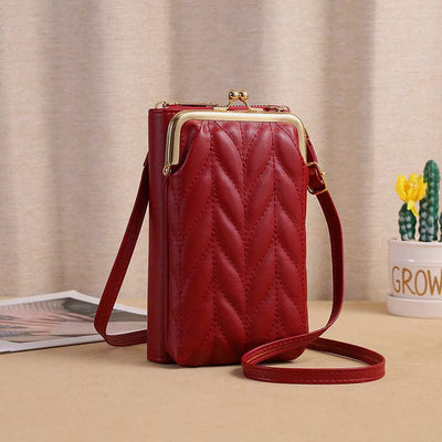Leather Phone Bag For Women Large Capacity Crossbody Coin Wallet