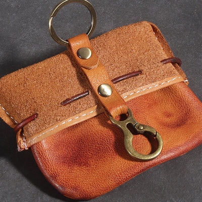 Multiple Use Genuine Leather Drawstring Pouch Coin Purse Jewelry Storage Bag